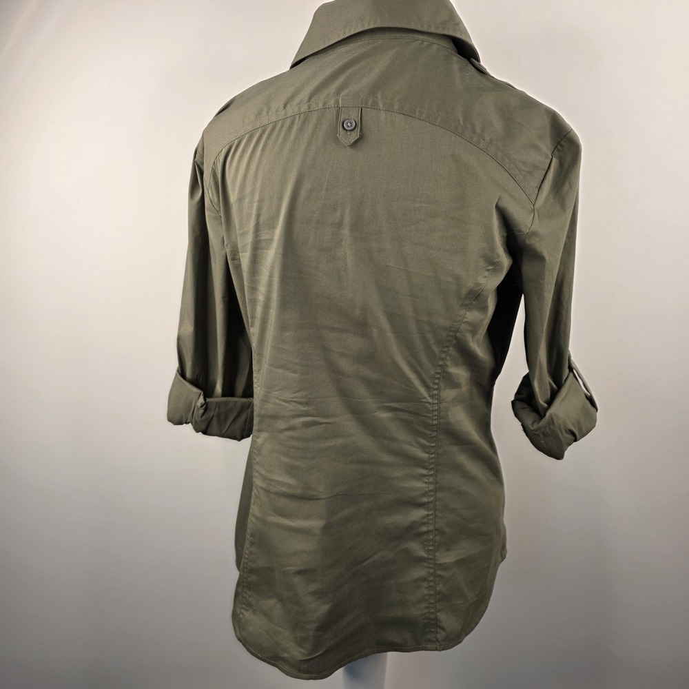 Express Olive Button Down Shirt - Picture 8 of 12